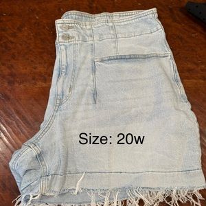 Women's Light Blue Denim Shorts plus size Maurice’s